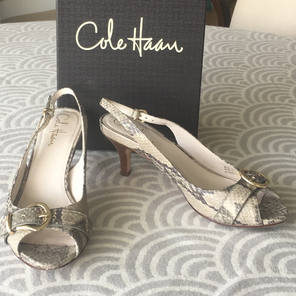 Cole Haan 3" Snake Buckle Slingback Pump - NIKEAIR